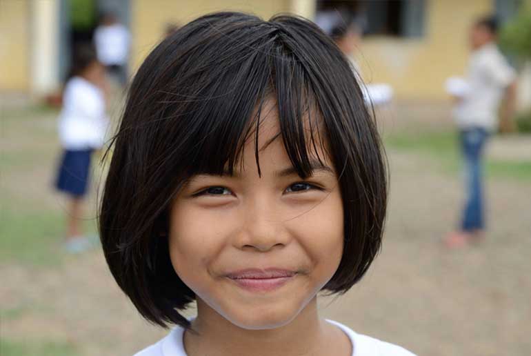 a smiling young girl