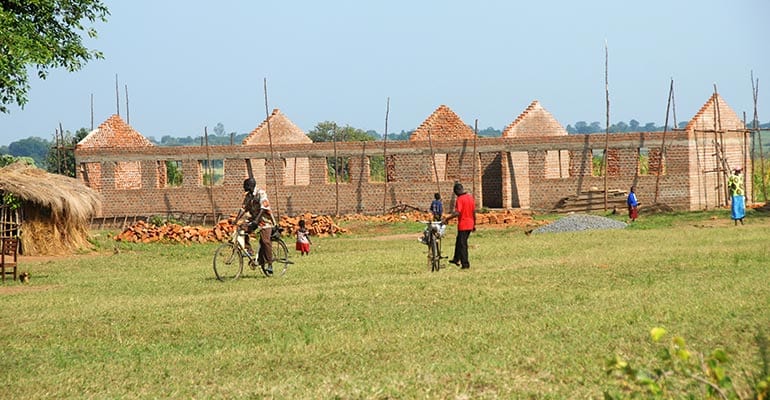 school construction in Uganda